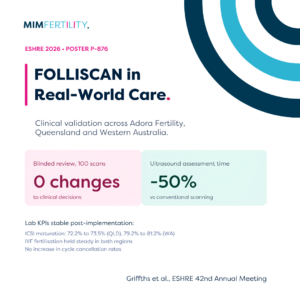 Poster Overview: P-876: Clinical performance of AI-based follicular monitoring in routine IVF care - Presented at ESHRE 2026.